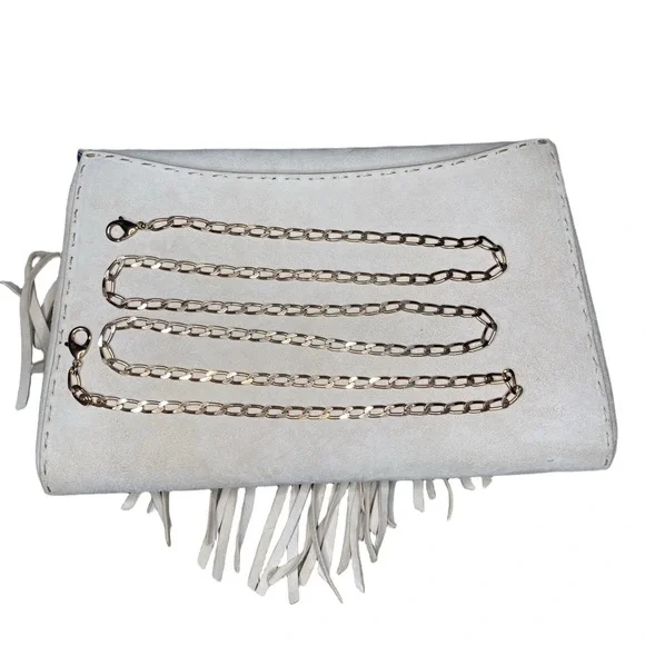 Tyler Ellis Lee Pouchet Cream Silk and Velvet small clutch